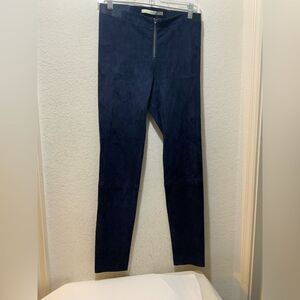 Alice + Olivia Navy Suede Pants size 6